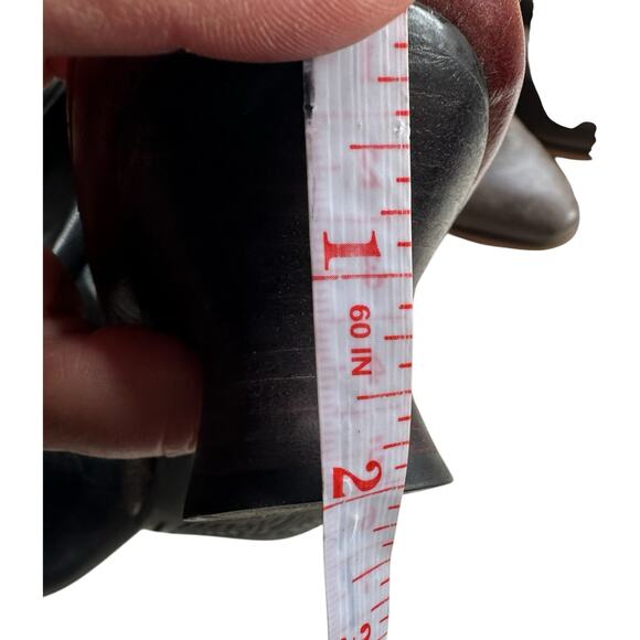 VTG Nurture Brown Leather Kitten Heel Mules Womens SZ 7.5 Y2K Classic Comfort - Picture 10 of 11